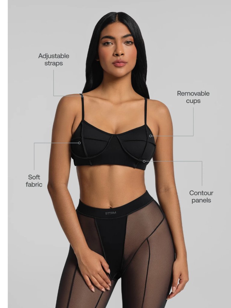 Betterme Contour Stitch Bralette | Size: M | Black — image 2 of 5